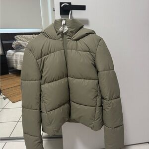 Olive Green Puffer Jacket